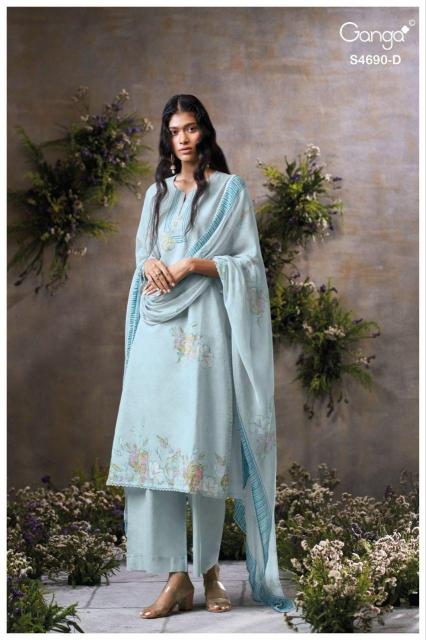 Ganga ahaana 4690 cotton dress materials wholesale market in india